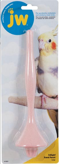 KSK Sandy Perch For Small Birds - 10 Inch, 18mm Thick, Dark Blue - Natural Nail & Beak Trimmer For Budgies, Parakeets